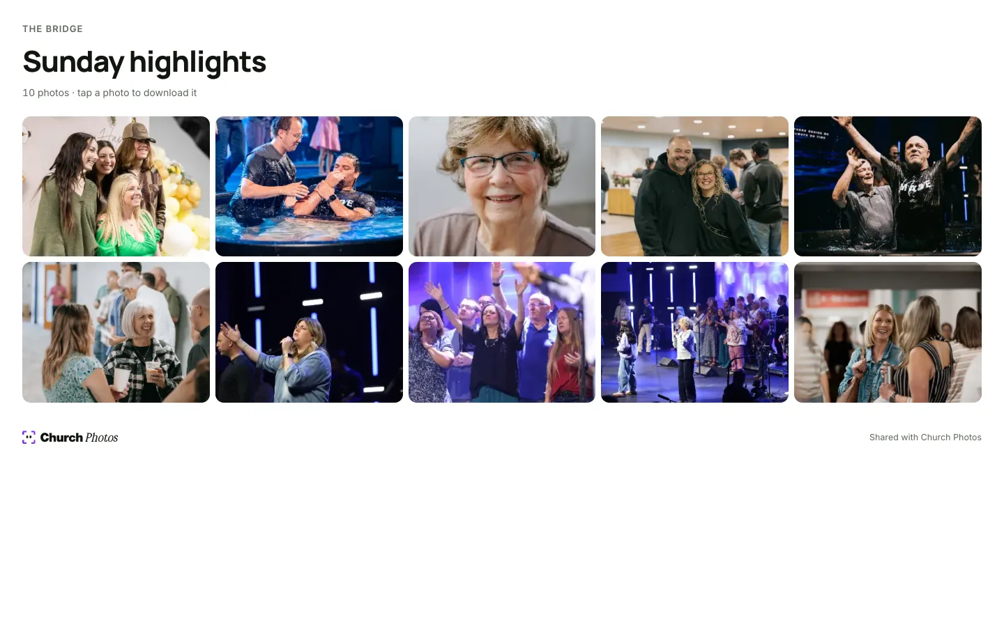 The Sunday highlights View: ten photos anyone with the link can browse and download